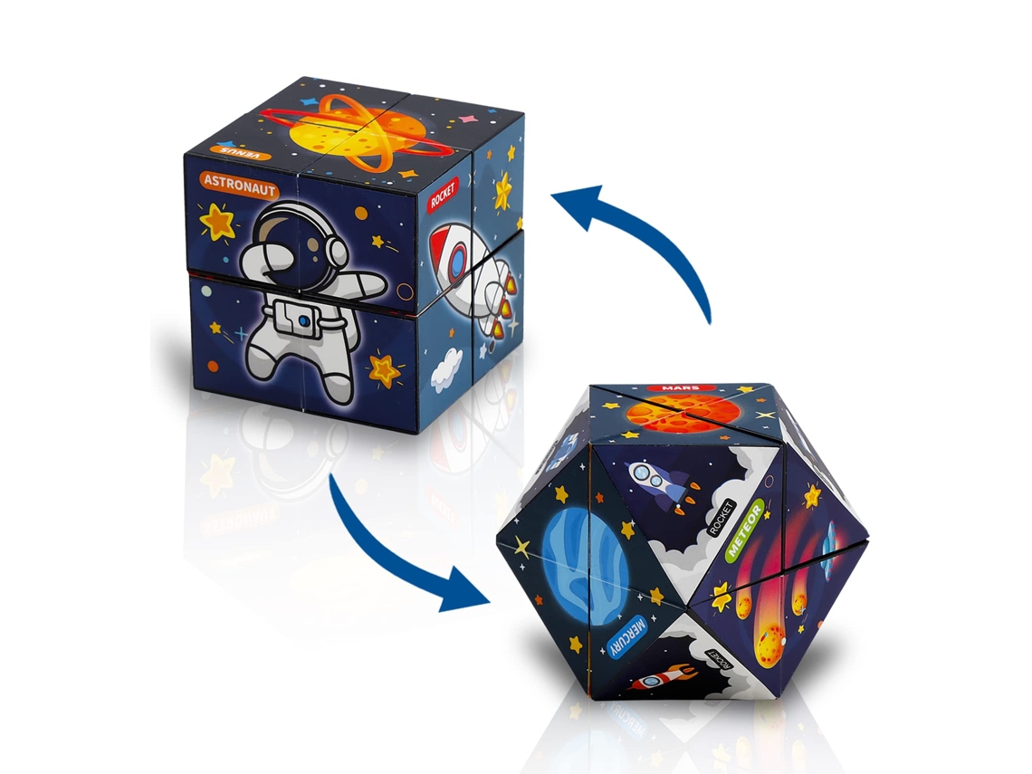 Brinquedo, Cubo Fidget, Mini Gadget Legal Para Aliviar O Estresse E Passar O Tempo, Ótimo Para Crianças E Adultos (viagem Espacial 1 Pe Slowmoose