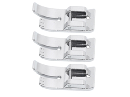 Conjunto de 3 Calcadores Lineares em Aço Inoxidável Duráveis ​​para Máquinas de Costura, Ideais para Substituir Acessórios Antigos. AQUAFORGE