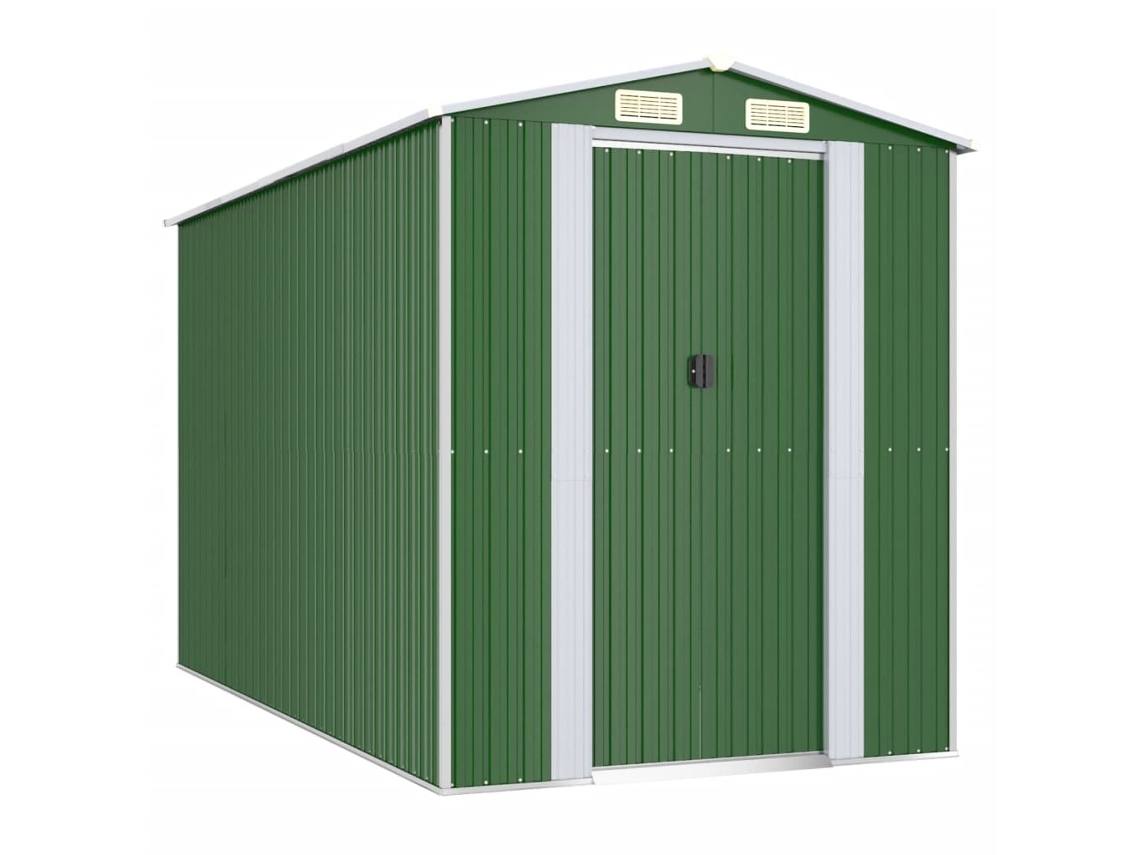Garden Shed, Garden Sheds Vidaxl Verde Aço (192 X 357 X 223 Cm)