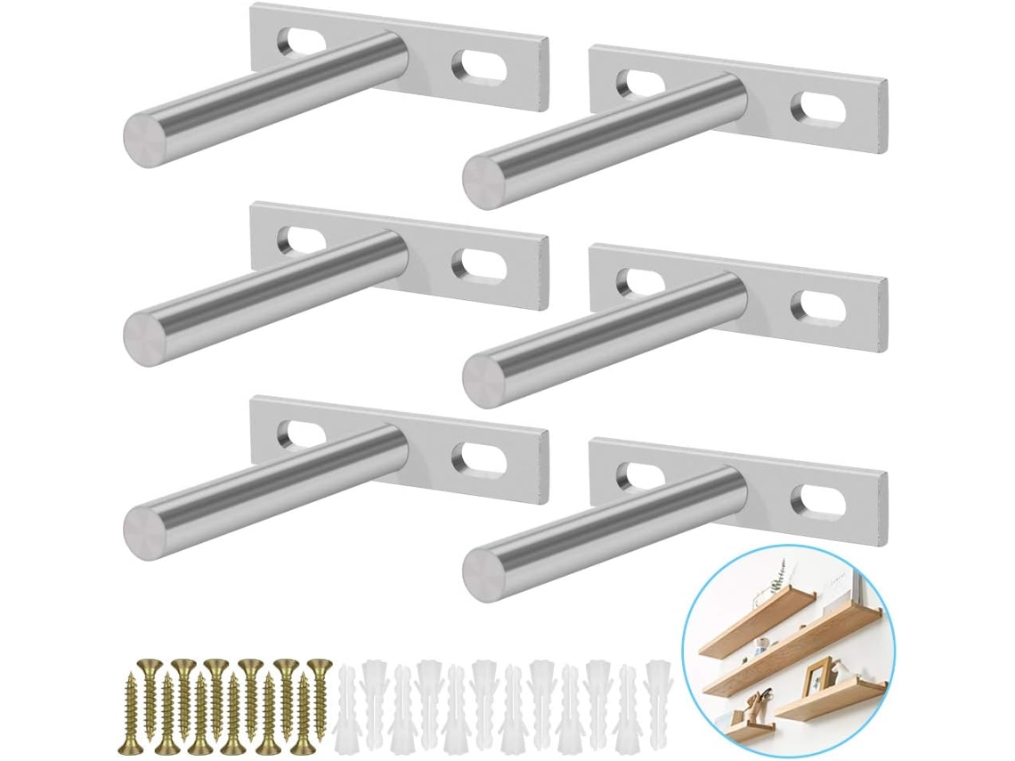 Suporte Invisível Para Prateleira Flutuante, Para Parede, 75 Mm