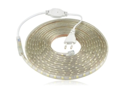 Fita LED Nova Line 5050, 220v, IP65, branco quente, 5m, 300 LEDs, SMD, flexível | S/MARCA