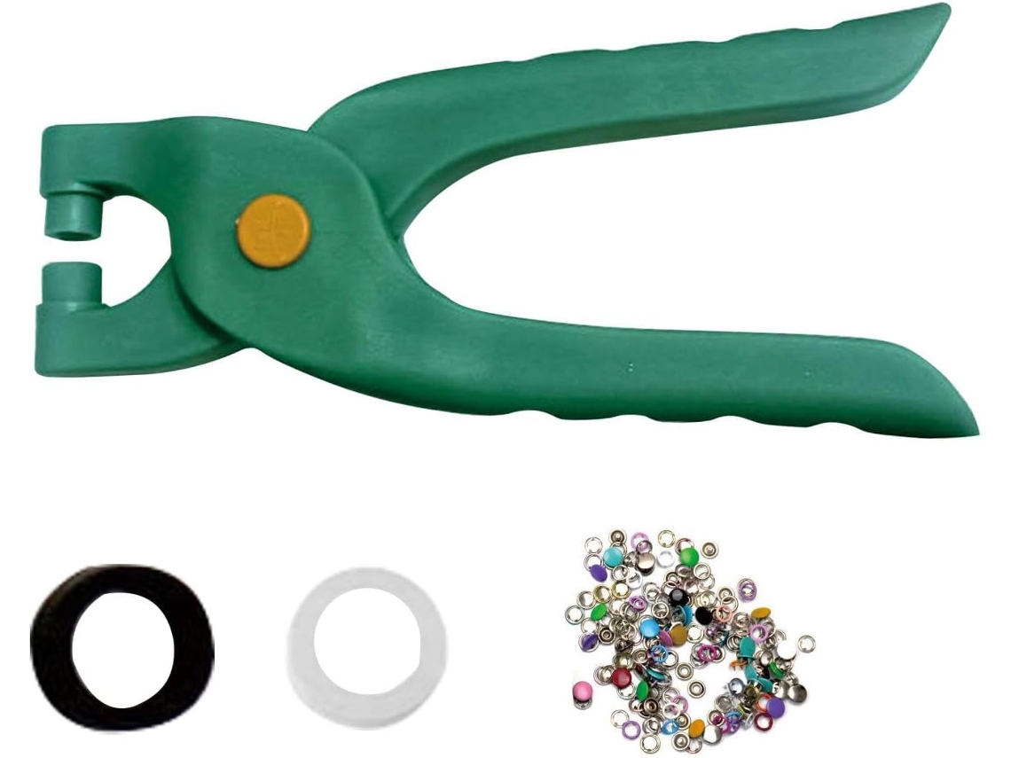 Kit De Ferramentas Portátil Para Ilhós Com 200 Peças E Alicate.