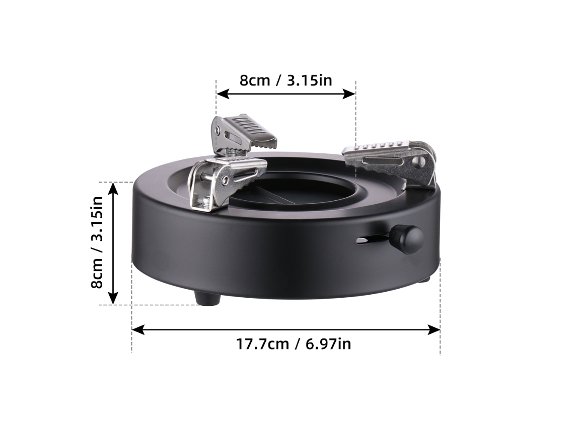 Fogueira Portátil Mini de Aço Inox Leve Resistente ao Vento com Chama Ajustável | S/MARCA