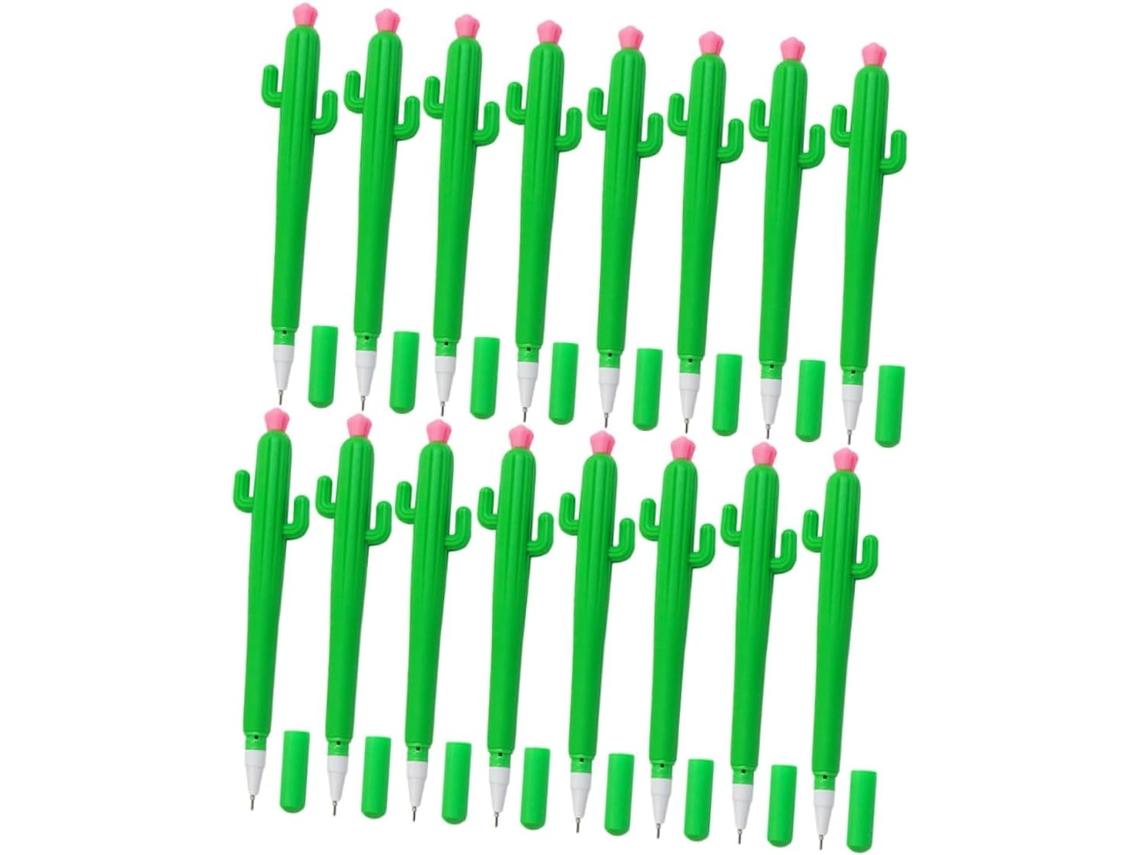Conjunto De 25 Canetas Em Gel Com Estampa Cactos E Motivos Florais