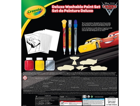 Tinta de Passatempo CRAYOLA Cars 3 Deluxe paint kit