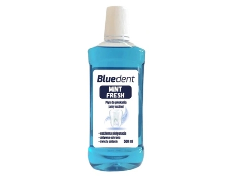 Enxágue Bucal Bluedent, Sabor Fresco De Menta, 500 Ml