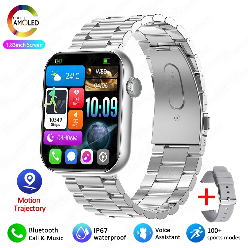 (aço Prateado) Smartwatch, Monitoramento De Frequência Cardíaca, Assistente De Voz, Mais De 100 Modos Esportivos