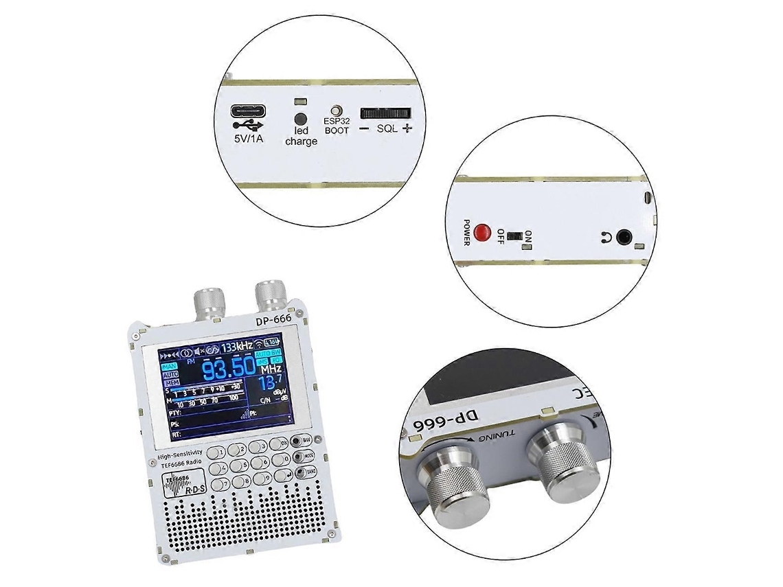Novo Receptor De Rádio De Banda Completa De Alta Sensibilidade Dp 666 Tef6686 Olysi Shop