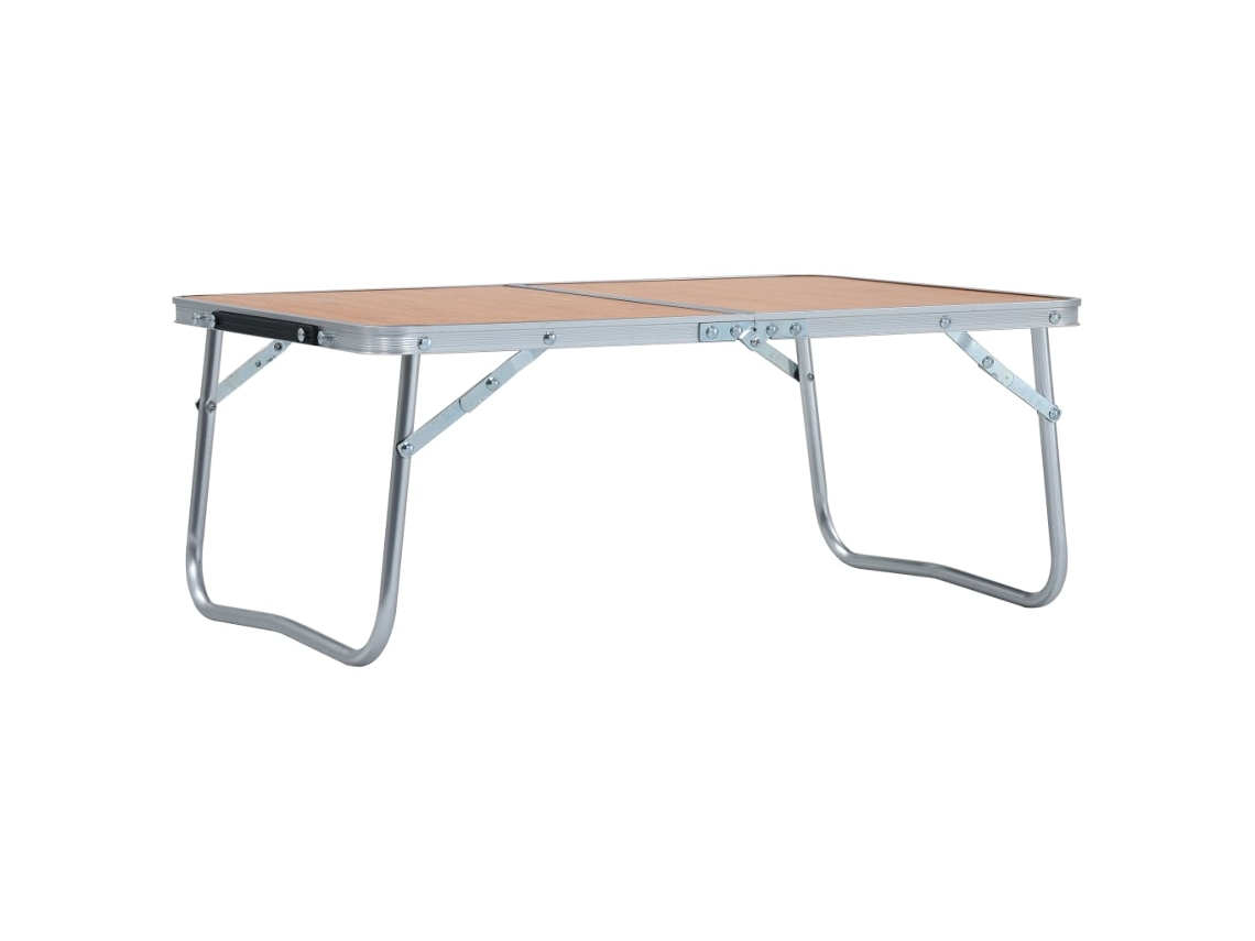 Mesa campismo dobrável VIDAXL Marrom Alumínio ( 60x40 cm )
