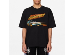 Rockinstone Back To The Future Movie Drifting Thru Time 1 Black Adult T-shirt Size:s