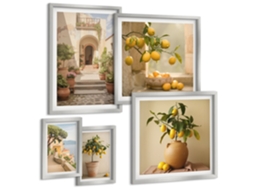 Conjunto De Pinturas Decorações Cítricas Estilosas Espelharte (5 Peças)