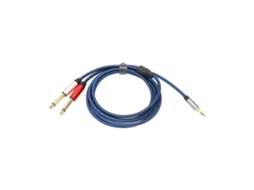 Mali cabo Adaptador Estéreo 3.5mm para 2x 6.35mm Mono Macho Dourado para Rv Navio com Qualidade de Som Alta