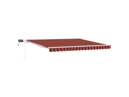Toldo retrátil laranja e castanho MAISON EXCLUSIVE (400x300 cm) em tecido e aço