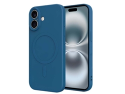 Just In Case Capa Para Iphone 17 Magsafe Em Tpu Macio Série Kickcase Azul