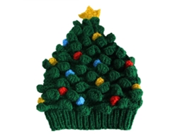 Gorro de Natal Feito À Mão para Crianças, Estrela Verde Escura LAXISCREED