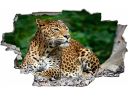 Adesivos de parede 3D de animais em PVC para decoração de janelas, quartos, salas de estar e escritórios, 62x92cm