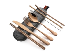Peças Portátil Conjunto De Utensílios De Cozinha Em Aço Inoxidável Com Bolsa