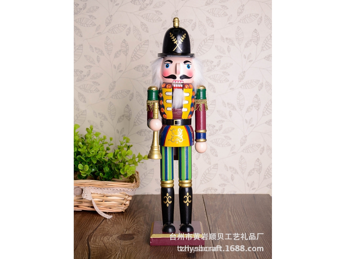Boneco Soldado Nutcracker LAXISCREED 30cm Madeira