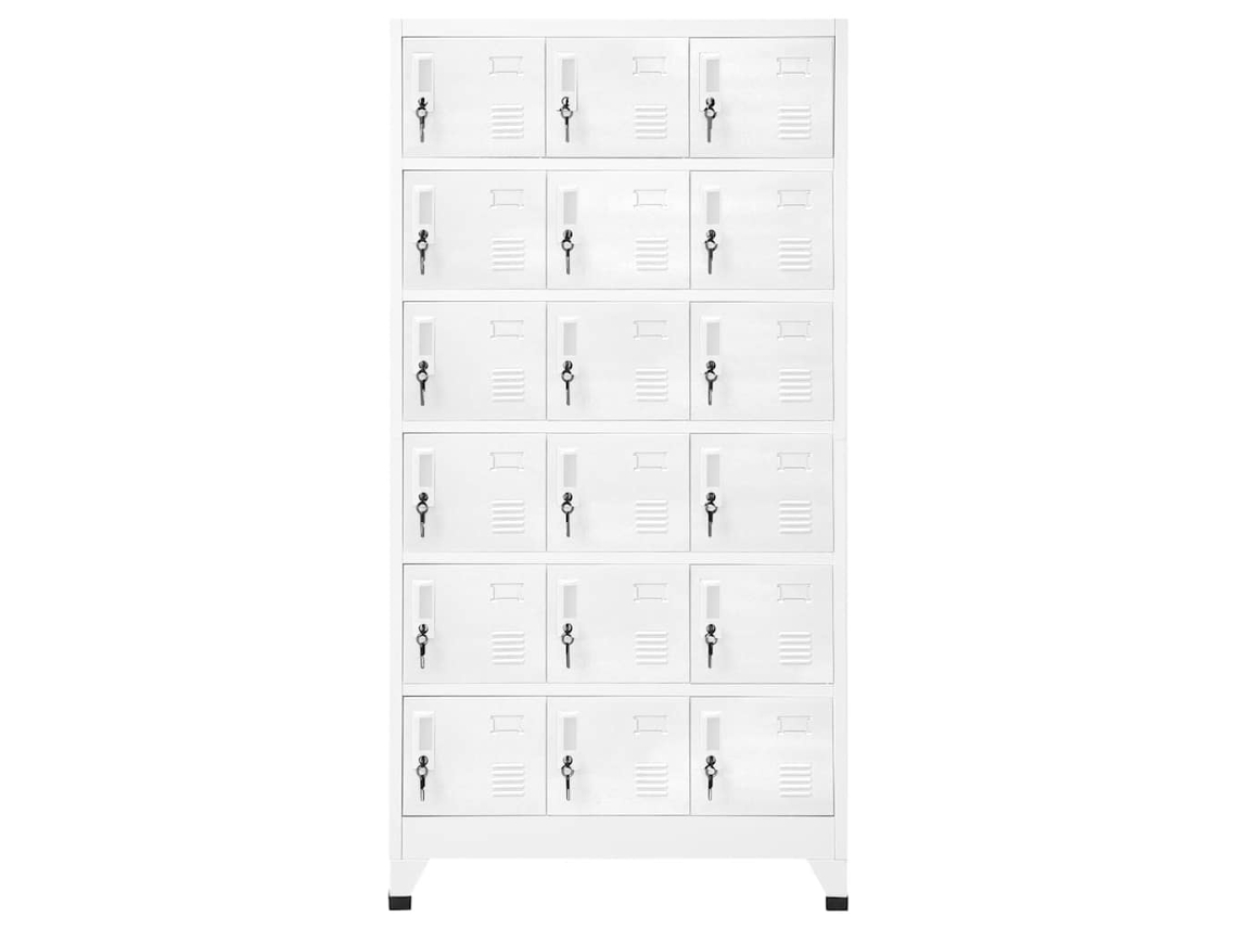 Cacifo com 18 compartimentos metálicos 90x40x180 cm - EXCLUSIVO DA MAISON