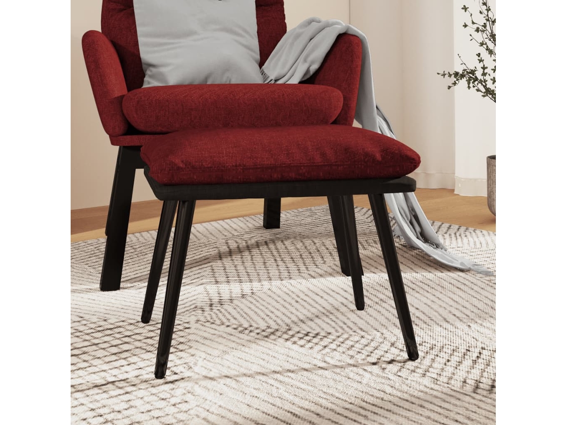 Footstool, Footstools Vidaxl Vermelho Tecido (n/a)