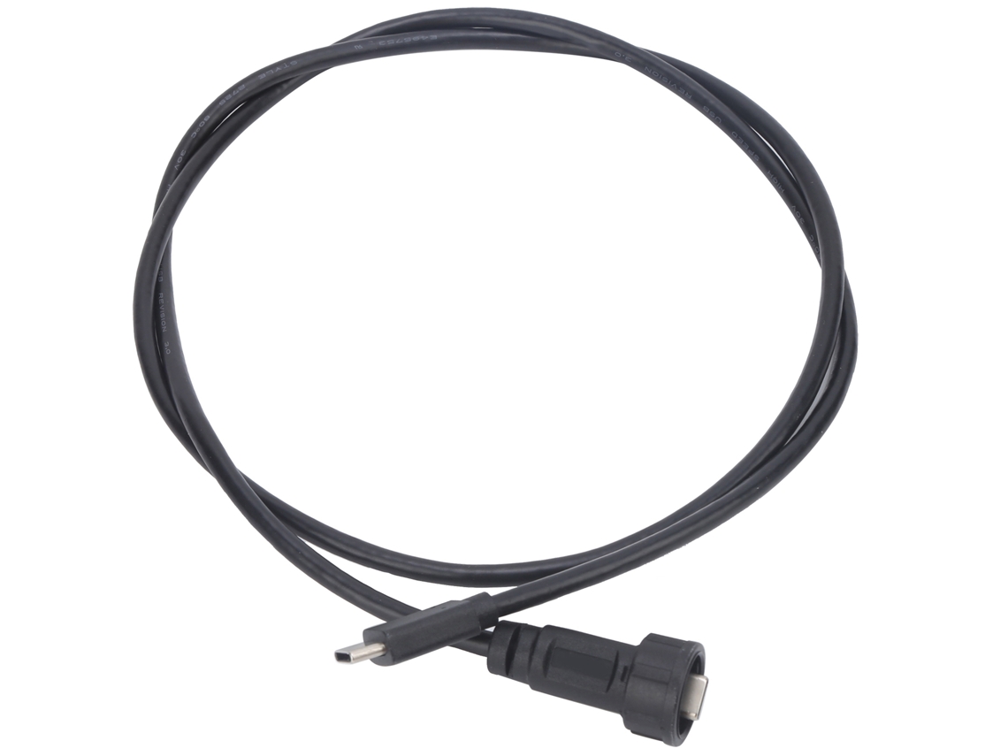 Conector Type-c Macho Impermeável Ip68 Com Fechamento Por Pressão Soquete De Painel Para Ambientes Industriais E Externos