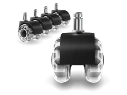 Lurelia Rodízios Para Cadeira De Escritório, Pack De 2, 11 Mm, 22 Mm, 360°, Silencioso, Antirriscos, Universal, Borracha, Resistente