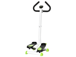 Máquina de step S/MARCA, com LCD, pedais antiderrapantes, 55x44x108cm, verde/preto