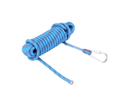 Corda de Paraquedas Reforçada 12 Mm com Mosquetão para Escalada AQUAFORGE (azul 10 M)