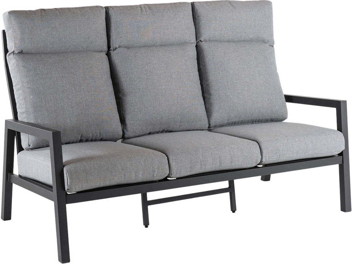 Sofá de Jardim EDENJARDIN (Preto Alumínio 180x77x104cm) Worten.pt