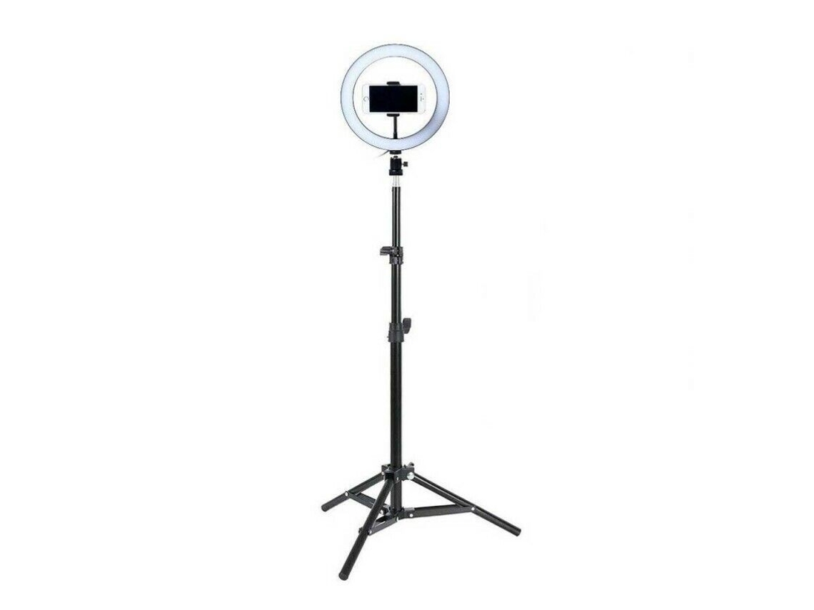 Anel de Luz Led Aro para Fotografía 26Cm + Tripode 2,1Mts