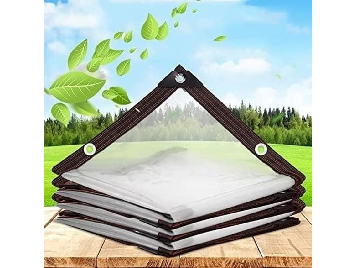 Lona impermeável transparente com olhos móveis 2x1m para jardim | S/MARCA