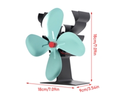 Laxiscreed Ventilador De Lareira Com Design Natalício, Metal, Quatro Pás E Motor Único