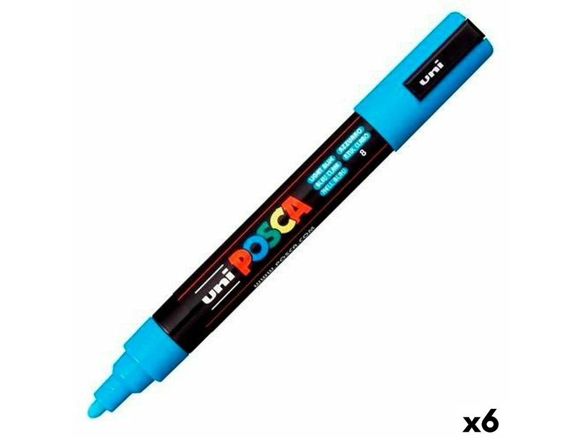 Rotuladores POSCA Pc-5M Azul 6 Unidades