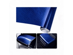 Película Adesiva 6d À Prova Dágua para Carro Pvc, 30x100 Cm para Motocicletas e Automóveis HENTEN HOME Azul