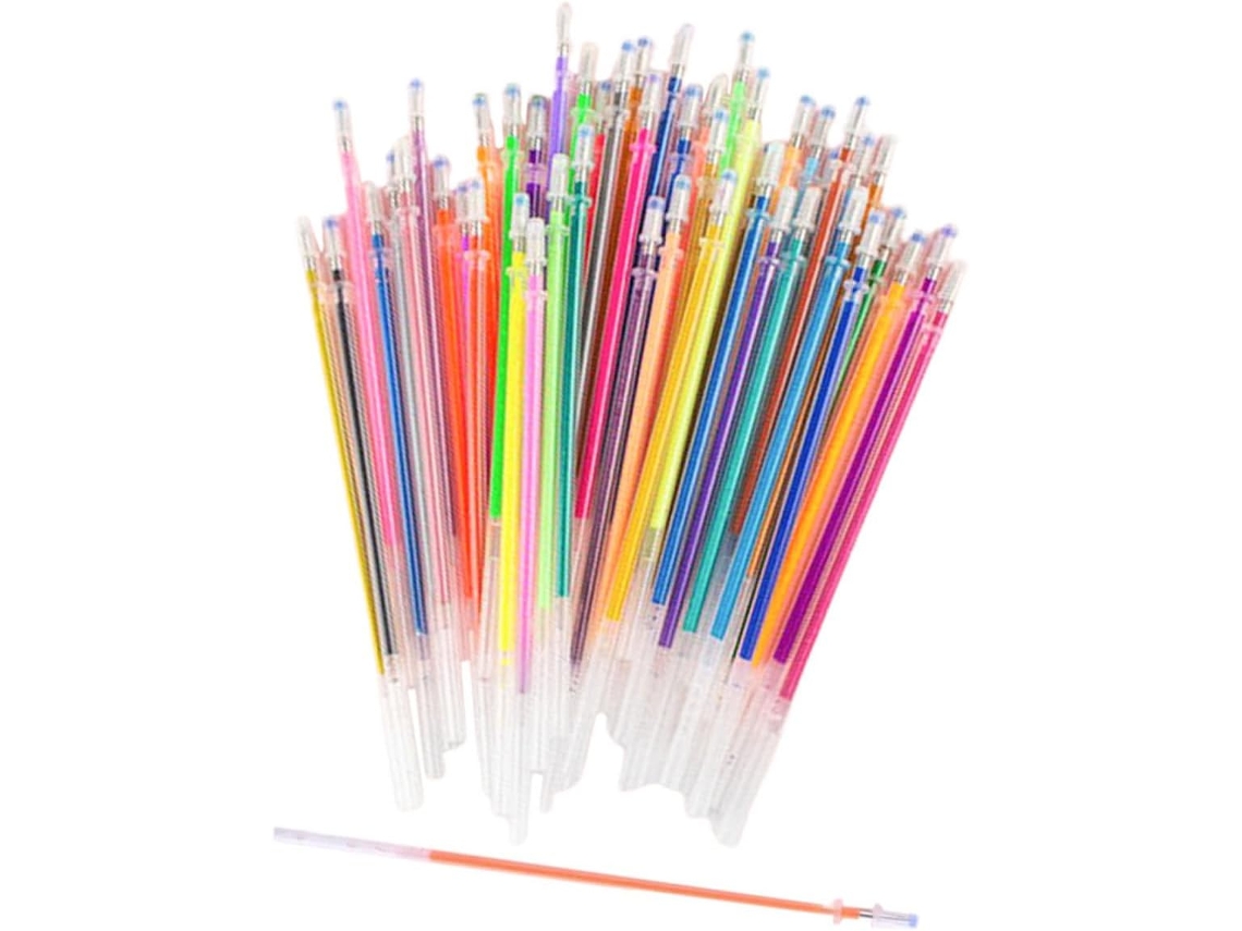 Conjunto De 48 Refis Caneta Gel Cores Sortidas, Feito Plástico Com