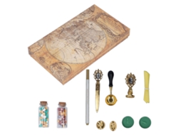Kit Selo Cera Europeu Estilo Retro Diy Cinza