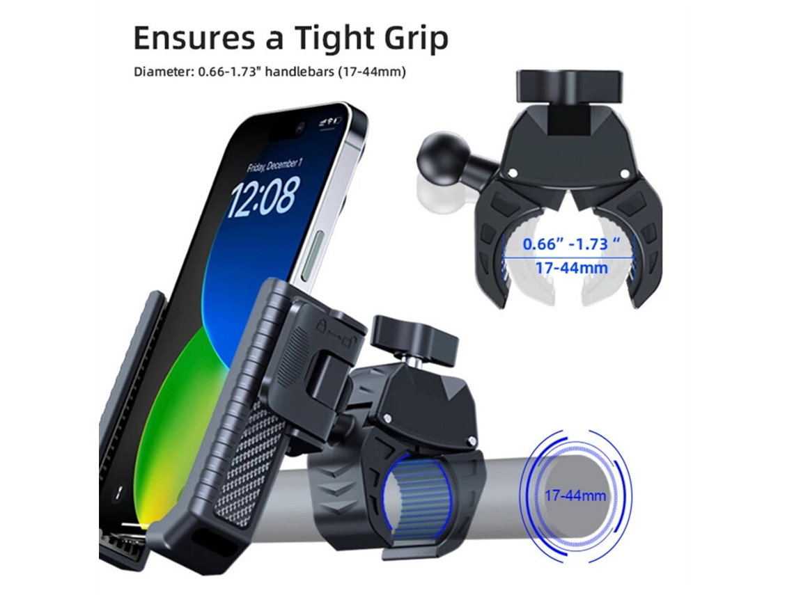 Suporte Para Celular Xanes Ajustável De 4,5'' A 7,0'' Com Rotação De 360° Resistente A Impactos Portátil Para Bicicletas E Motocicletas