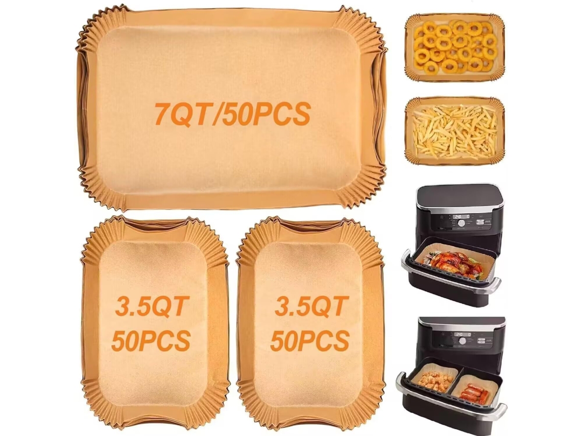 100 Assadeiras Pequenas, Adequadas Para Fritadeira A Ar De 3,5 Litros 50 Grandes, Megazone 7/11 Litros.