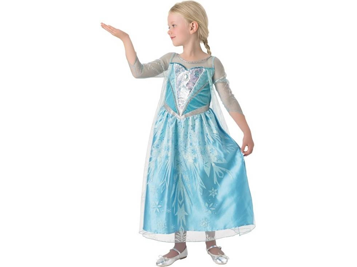 Fato de Menina RUBIE'S Traje Frozen Elsa Premium (Poliéster - Tam: 7-8 Anos)