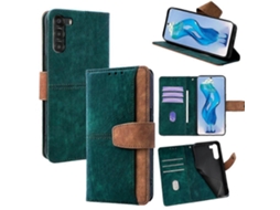 Capa De Celular De Couro Com Toque De Pele E Costura Colorida Com Bloqueio Rfid Para Zte Nubia S 5g