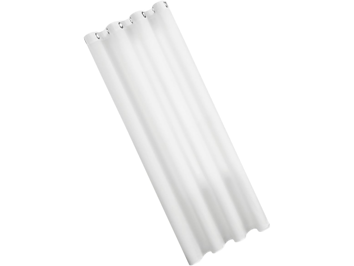 Cortina Curta Semitransparente Branca Em Poliéster, 250 X 100 Cm, Para Janelas De Cozinha E Sala De Gokoco