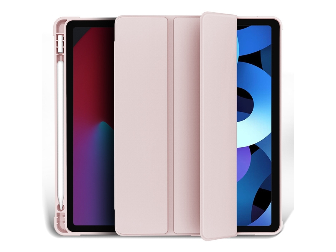 Capa Para Ipad Pro 2020/2021/2022 De 11" Com Porta-caneta E Alça Rosa Bebê.