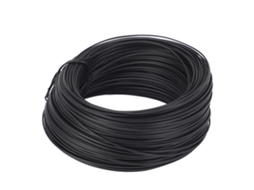 Arame plano reforçado de aço para amarração, 0,55 mm, 85 m, ferro galvanizado e PVC para armadura, preto.