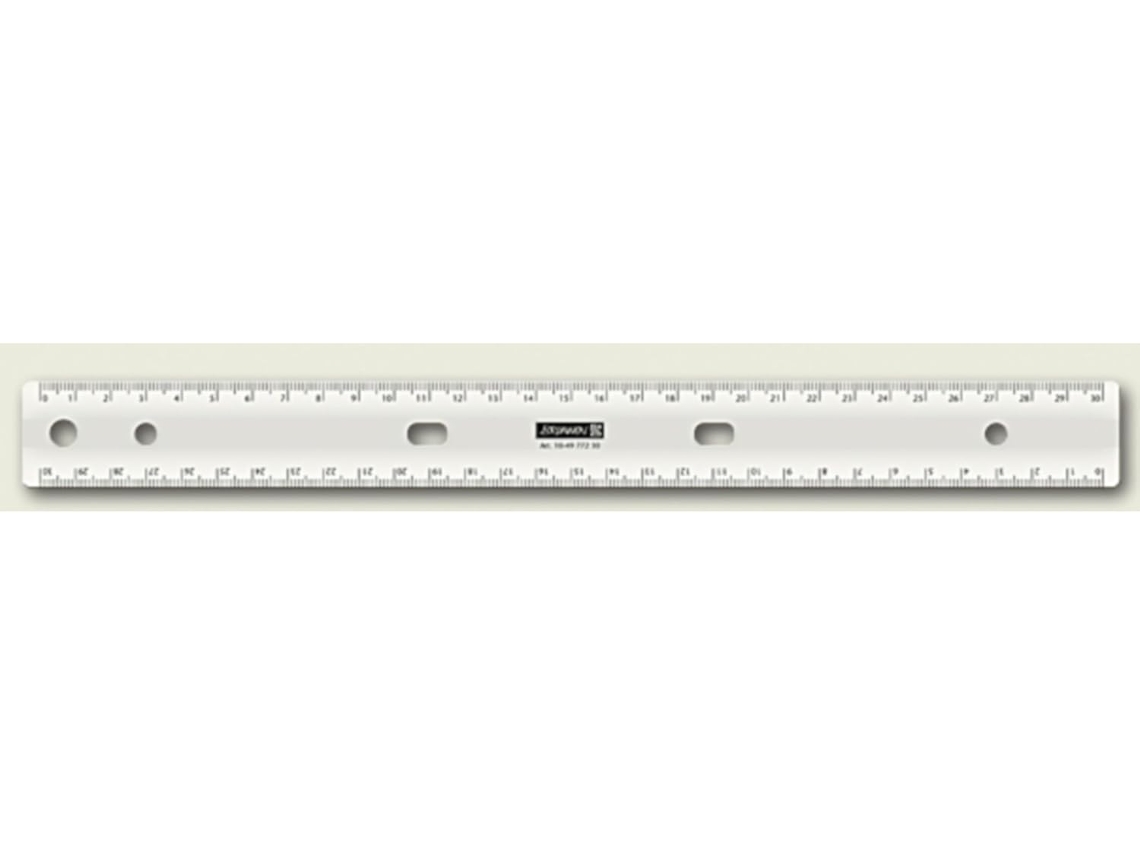 Régua 104977230 (para Escola E Escritório, 30 Cm, Para Arquivamento, Para Mecanismos De 2 E 4 Anéis, Gokoco