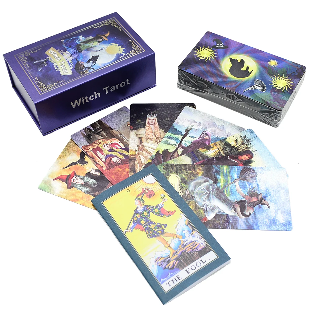 Cartas De Tarô Com Instruções Em Inglês - Cartas De Plástico À Prova D'água, Adequadas Para Jogos De Adivinhação E Previsão.