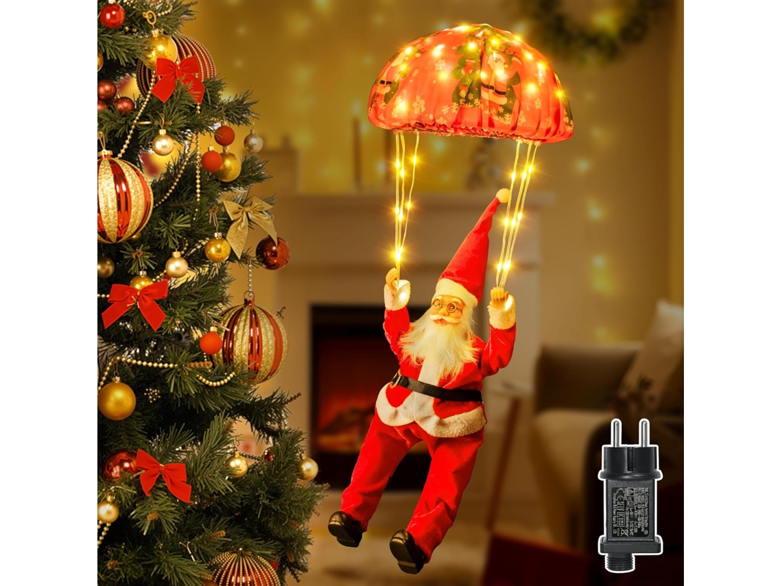 Paraquedas do Papai Noel, 120 Leds, 8 Modos, Timer STELASPLEN