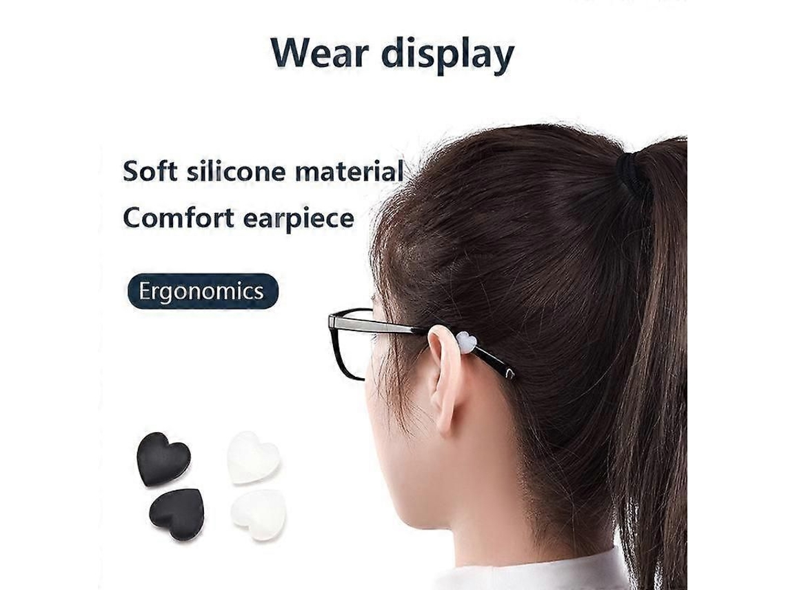 2 Pares de Suporte Silicone Antiderrapante para Óculos, Fixação Óc Ulos GOKOCO