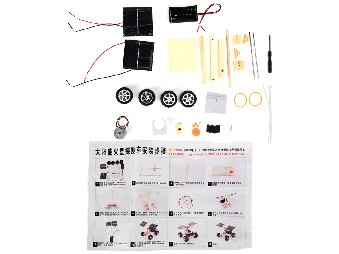 Mali kit de Carro Solar Diy com Motor Elétrico para Experimentos Científicos Educacionais