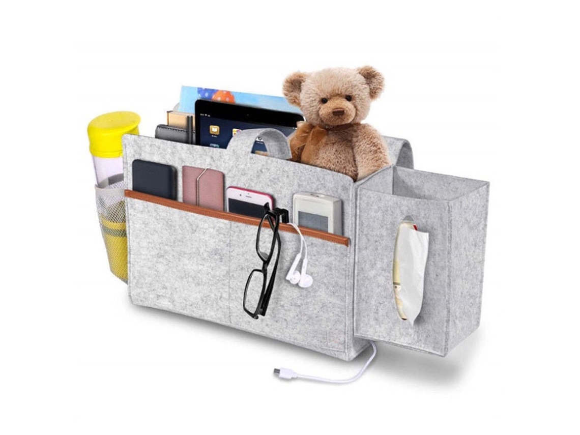 Bolsa para guardar cabeceira, Cesto para guardar cabeceira, Bolsa para guardar colcha, Caixa para lentes umedecida, Slowmoose removível e acoplado