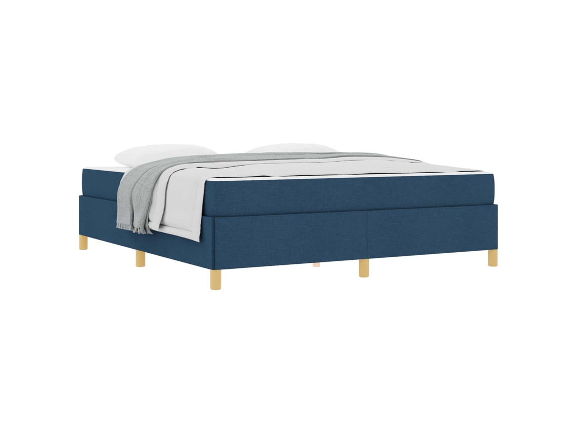 Estrutura da Cama com Colchão Azul Tecido MAISON EXCLUSIVE 180x200 cm